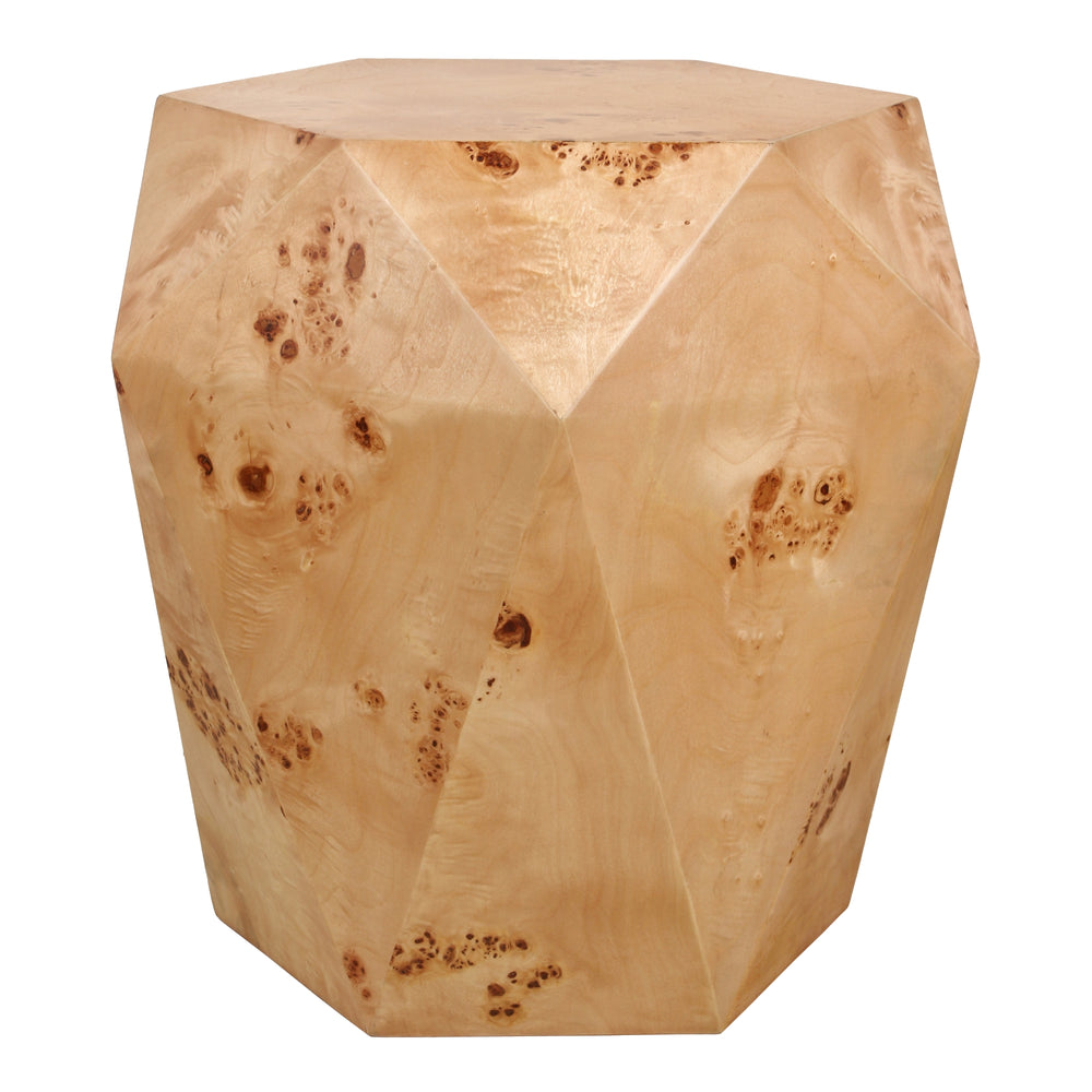 Malva Burl Wood Side/End Table - Natural Burl - view 4
