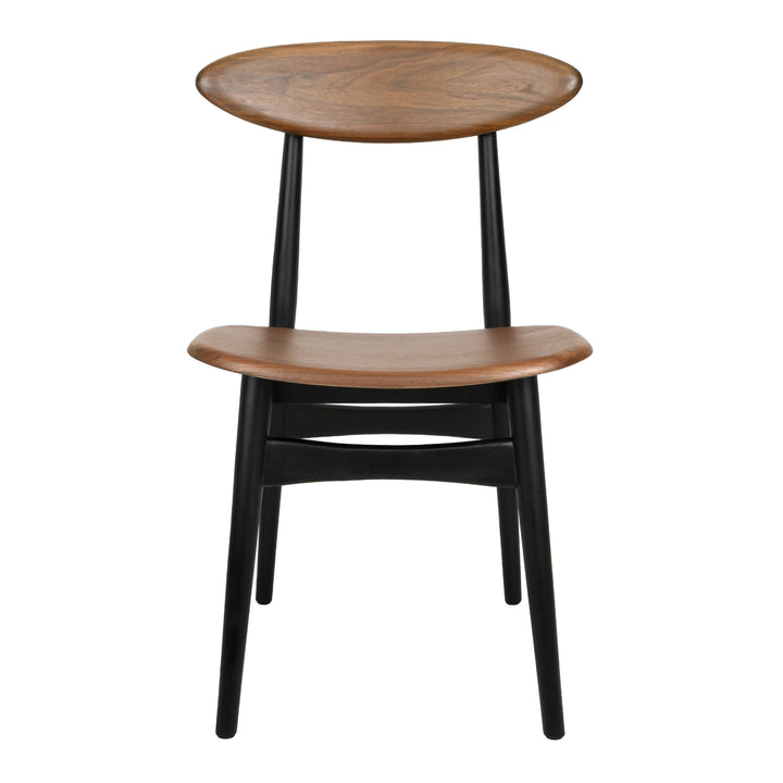 Maglio Dining Side Chair - Black/Walnut - view 4