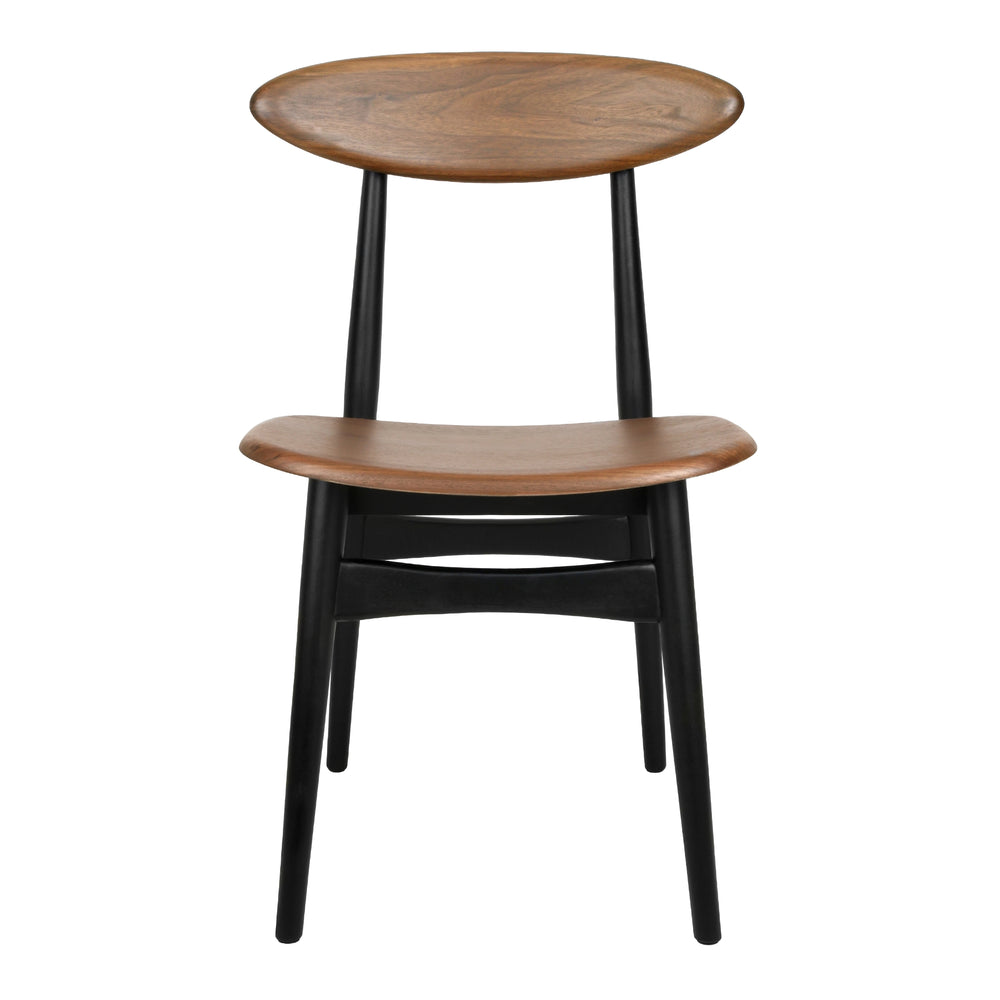 Maglio Dining Side Chair - Black/Walnut - view 4