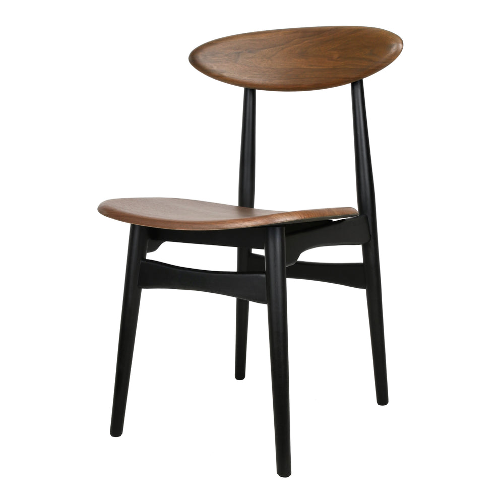 Maglio Dining Side Chair - Black/Walnut
