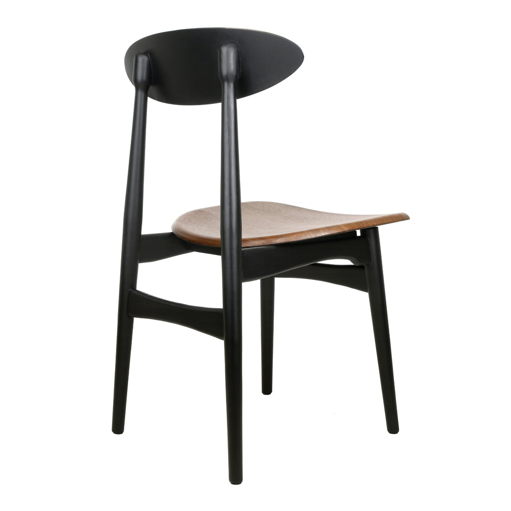 Maglio Dining Side Chair - Black/Walnut - view 6
