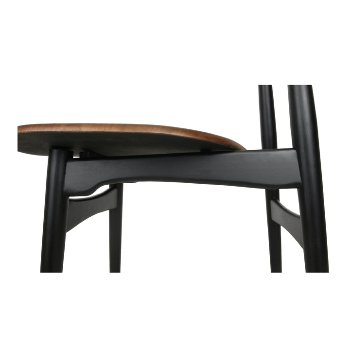 Maglio Dining Side Chair - Black/Walnut - view 8