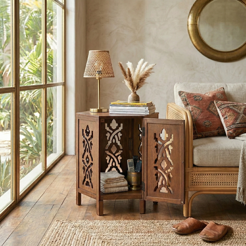 Seema Side/End Table - Walnut - view 3