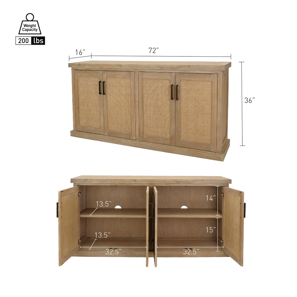 Armoni Buffet/Sideboard 4 Doors - Brushed Sand - view 2