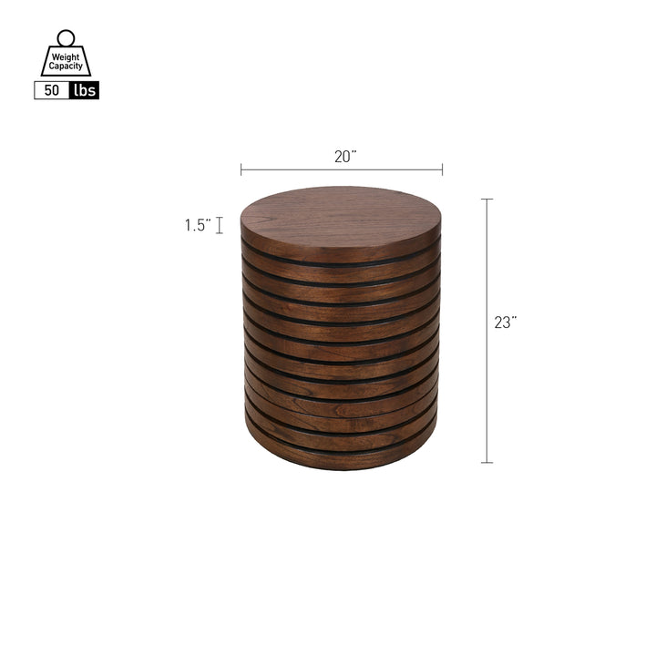 Corvin Side/End Table - Walnut - view 2