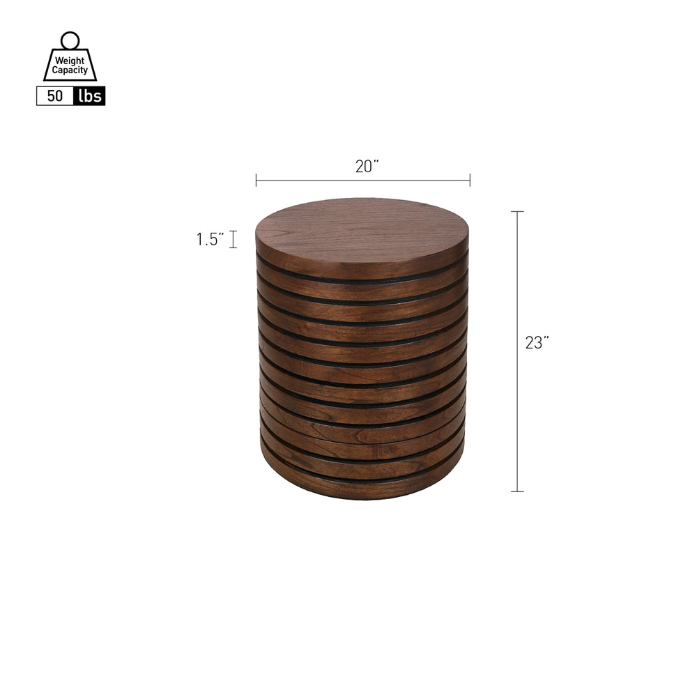 Corvin Side/End Table - Walnut - view 2