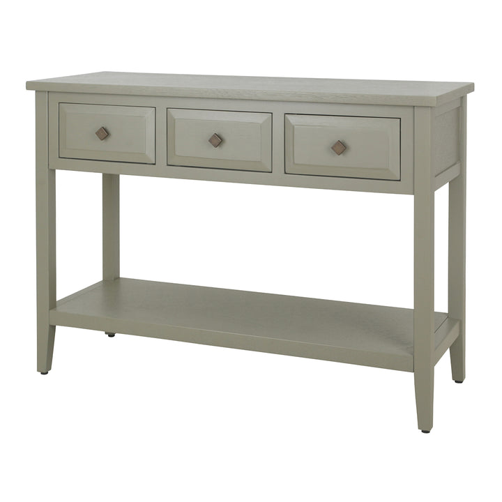 Wexford Console Table 3 Drawers with Shelf - Sage Green