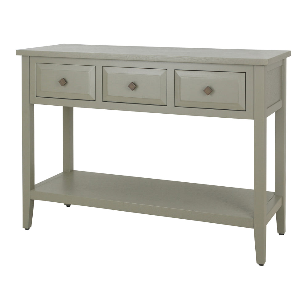 Wexford Console Table 3 Drawers with Shelf - Sage Green