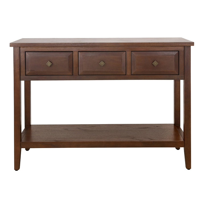 Wexford Console Table 3 Drawers with Shelf - Walnut - view 4