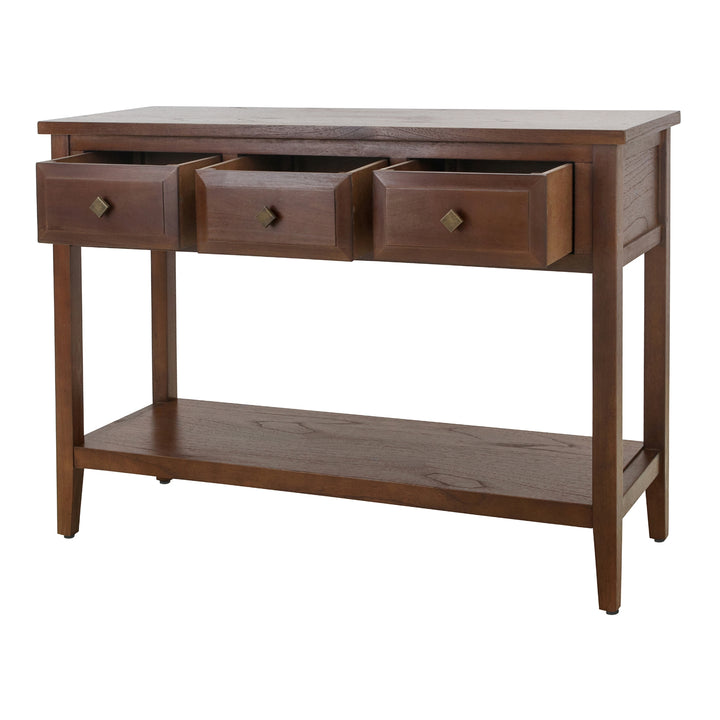Wexford Console Table 3 Drawers with Shelf - Walnut - view 9