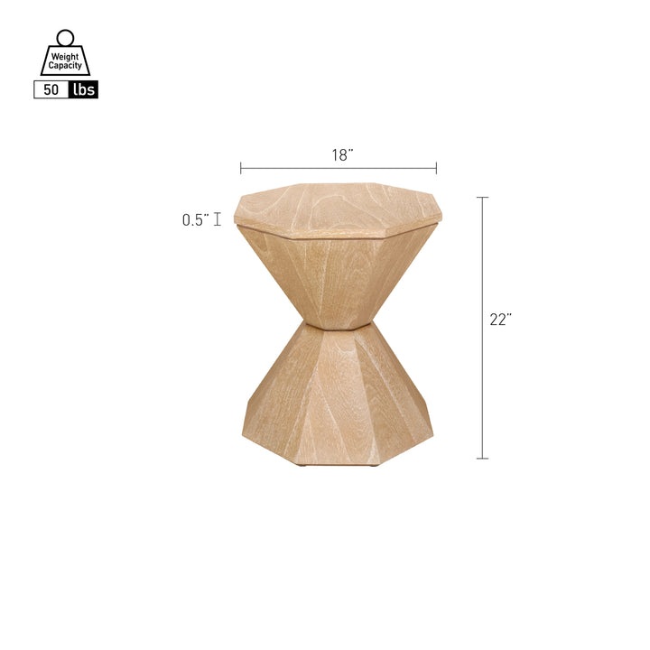Muska Side/End Table - Brushed Sand - view 2