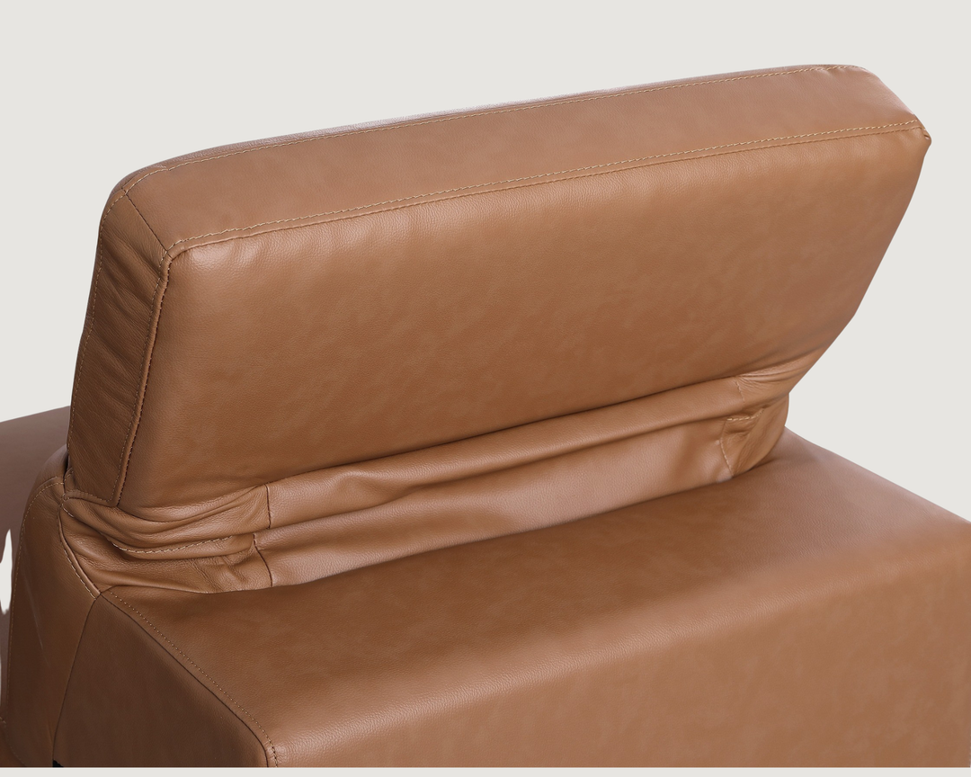 DivanItalia Cognac 5-Piece Power Reclining Sectional