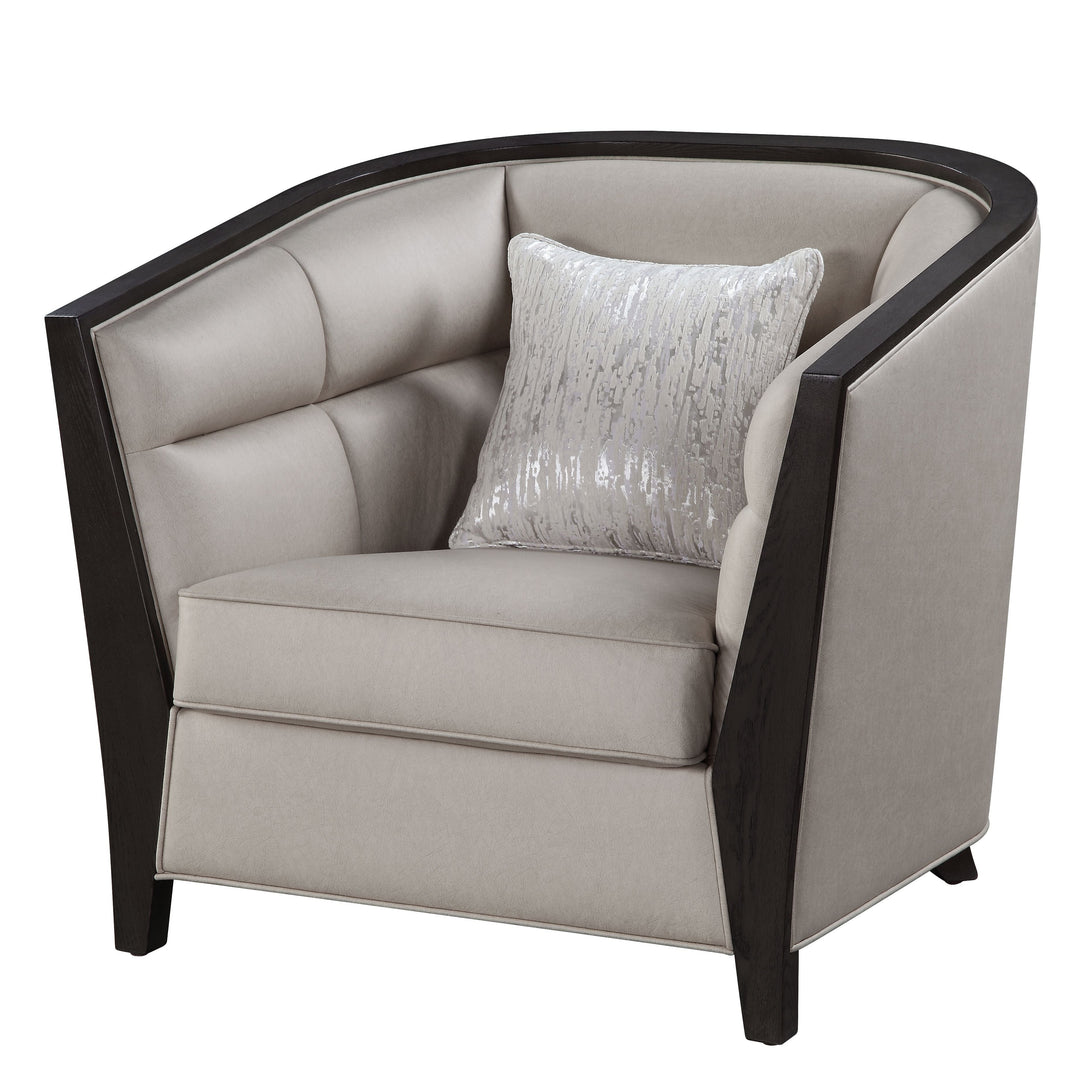 ACME Furniture Zemocryss Chair With Pillow Beige Fabric