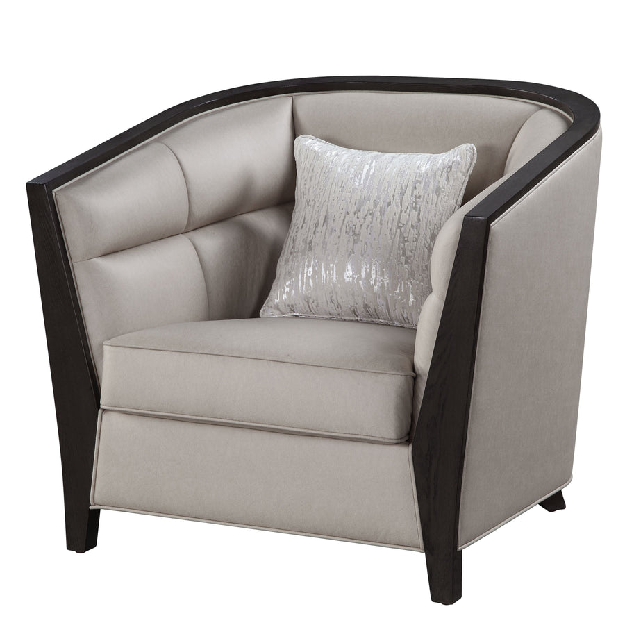 ACME Furniture Zemocryss Chair With Pillow Beige Fabric