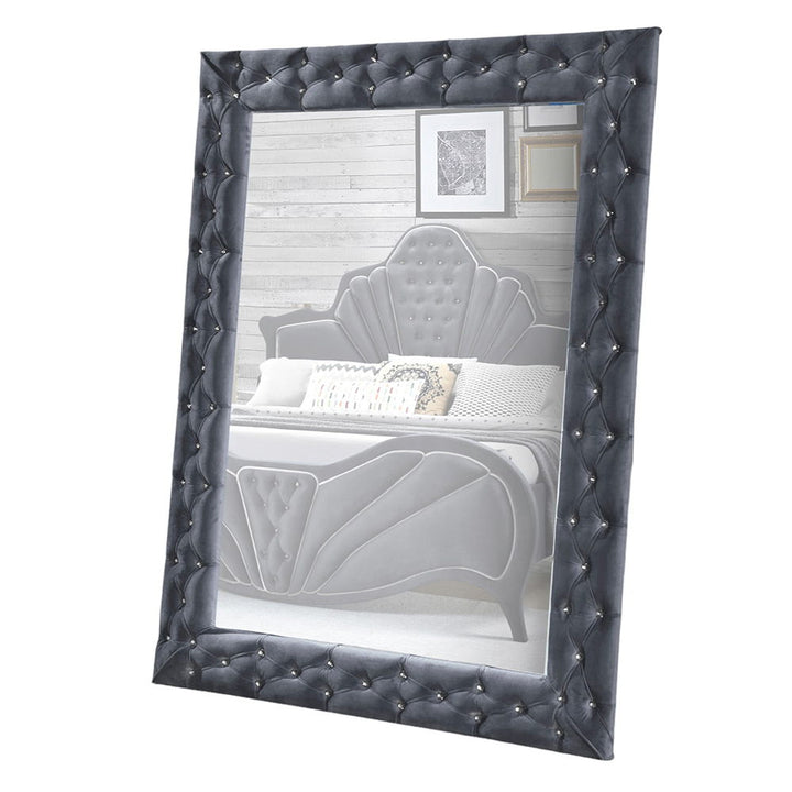 Dante - Accent Floor Mirror - Gray Velvet