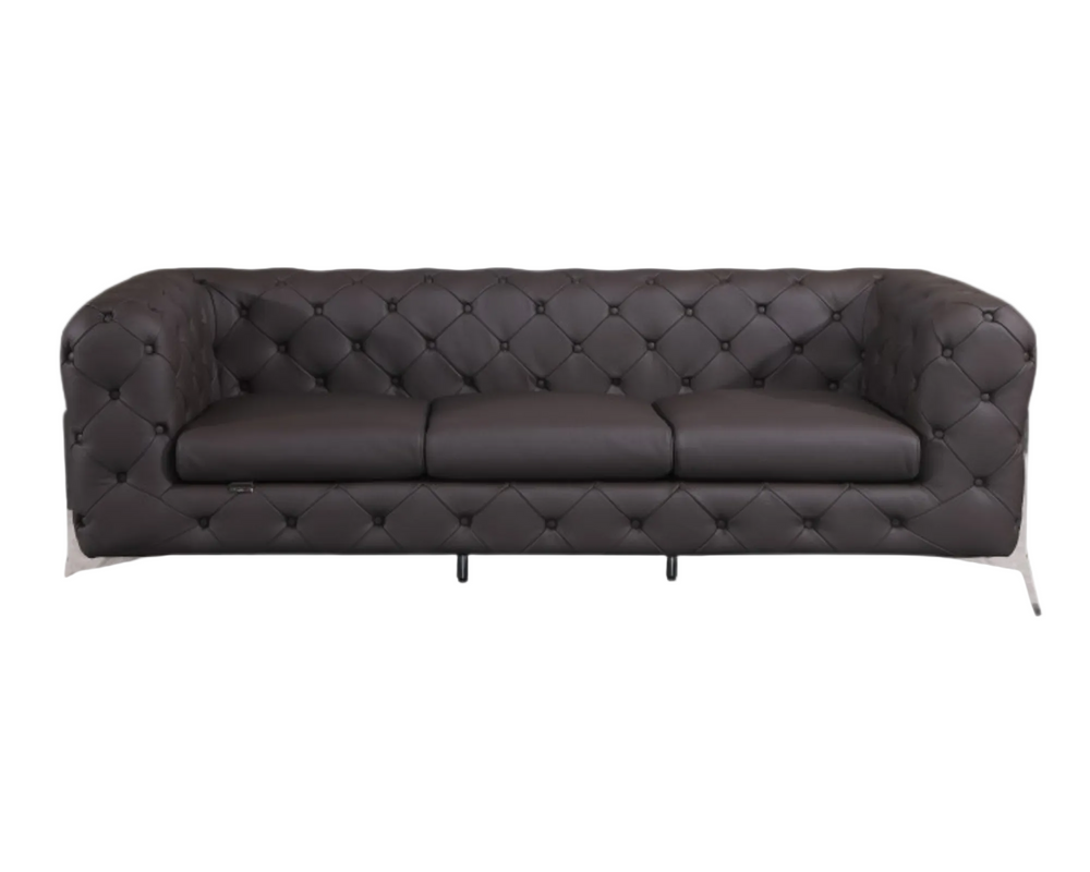 DivanItalia 970 Italian Leather Brown Sofa - alternate view 2