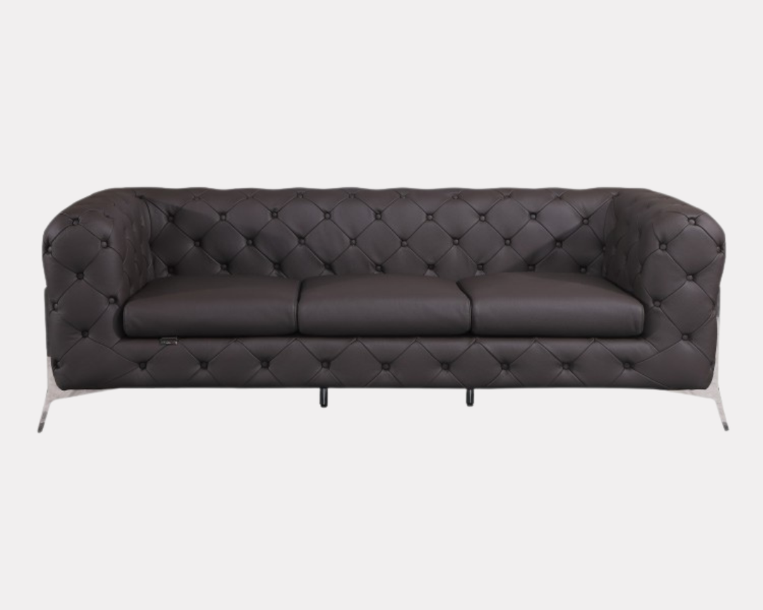 DivanItalia 970 Italian Leather Brown Sofa