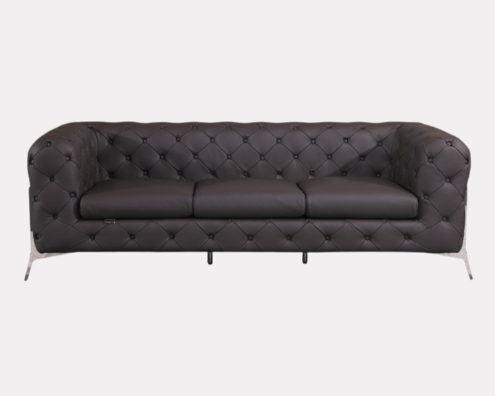 DivanItalia 970 Italian Leather Brown Sofa