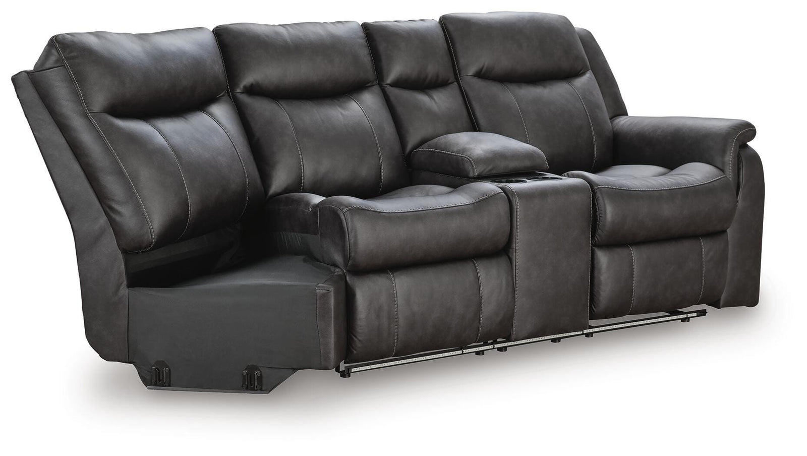 Sultan Meadow Right-Arm Facing Reclining Loveseat - Black (1)