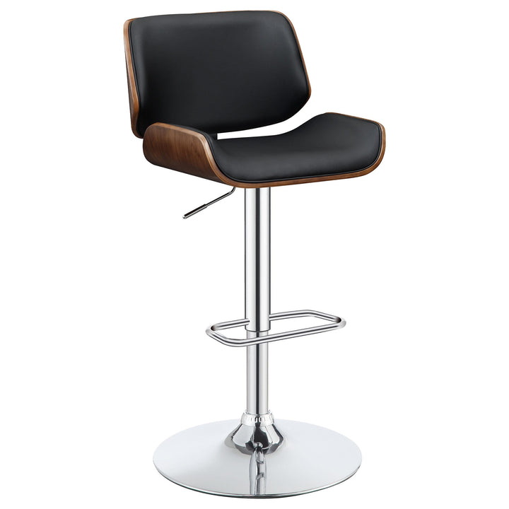Coaster Furniture 130502 Folsom Upholstered Adjustable Bar Stool Black and Chrome