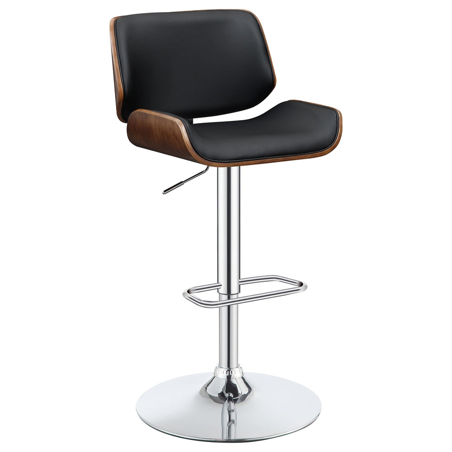 Coaster Furniture 130502 Folsom Upholstered Adjustable Bar Stool Black and Chrome