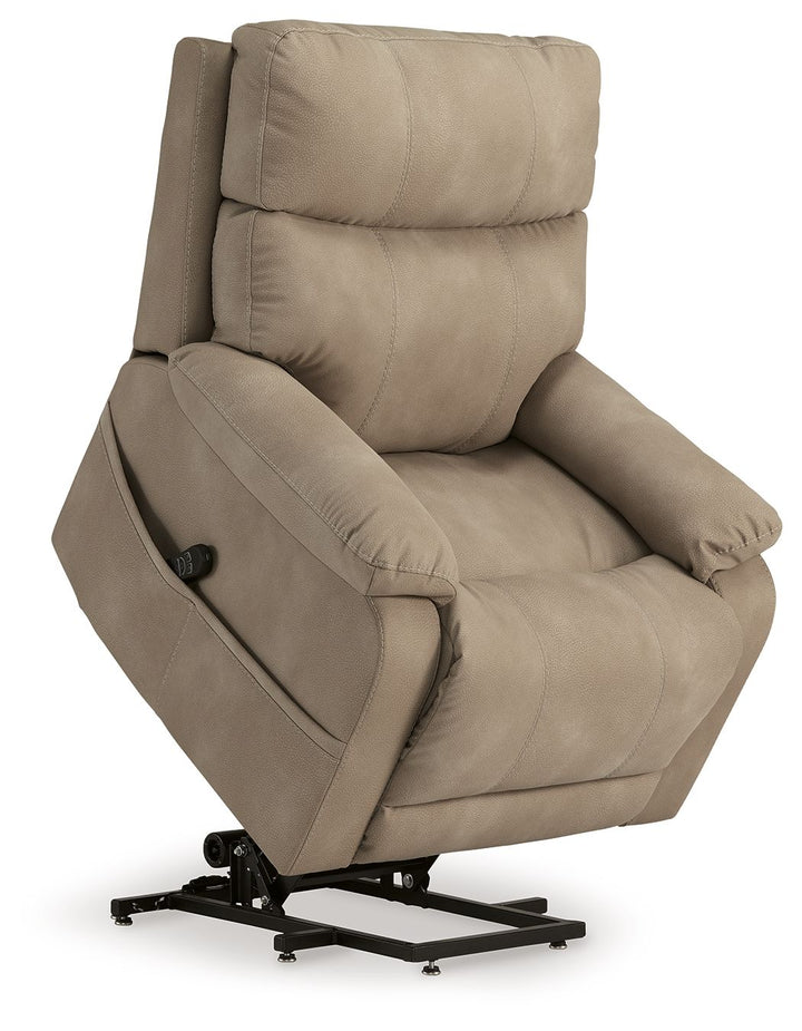 Next-Gen Durapella Power Lift Recliner with Dual Motors & Faux Leather Upholstery - Sand