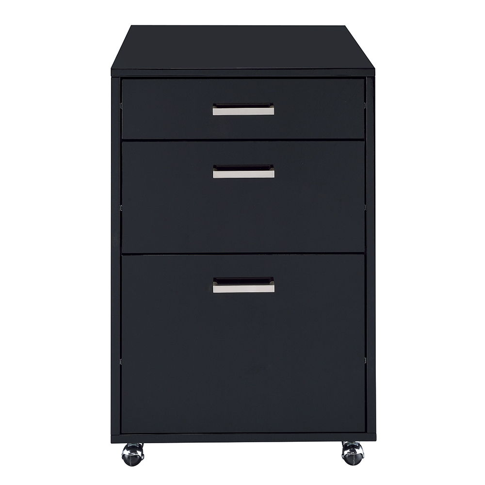 Coleen - Cabinet - Black High Gloss & Chrome