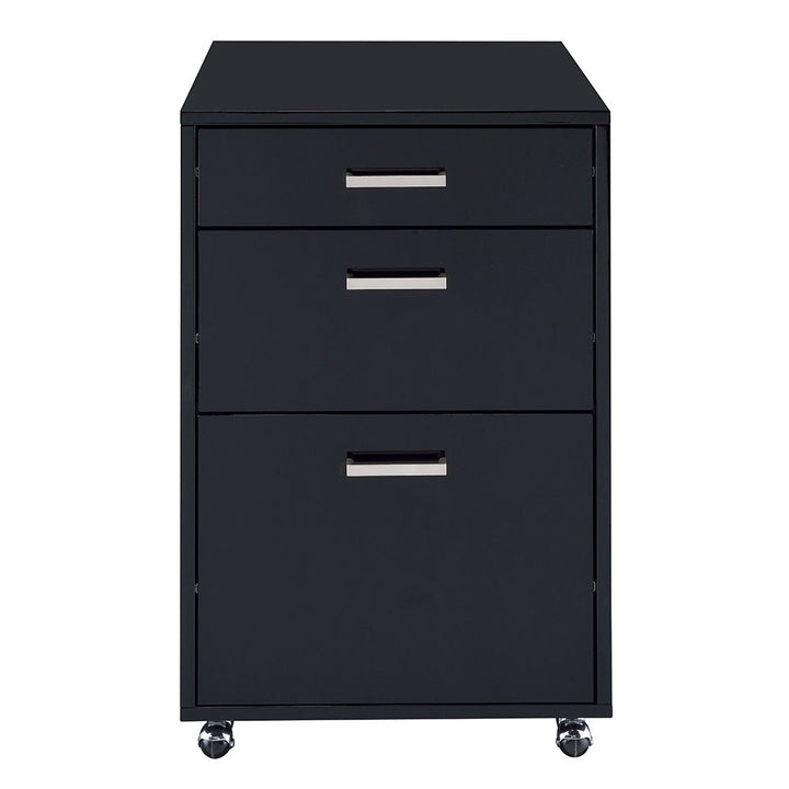 Coleen - Cabinet - Black High Gloss & Chrome