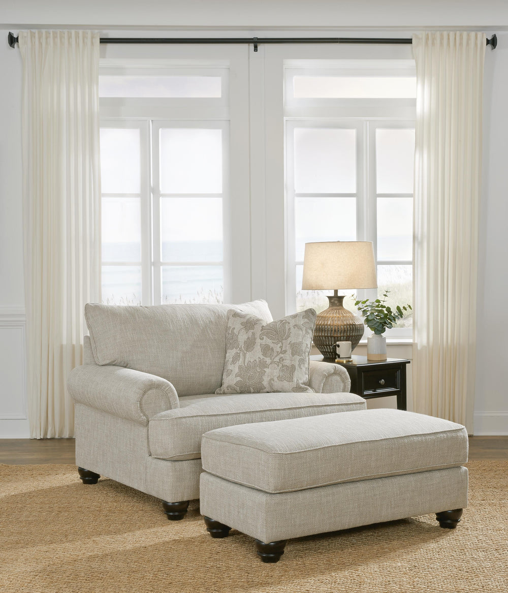 Asanti Oversized Chair and Ottoman - Fog (1)