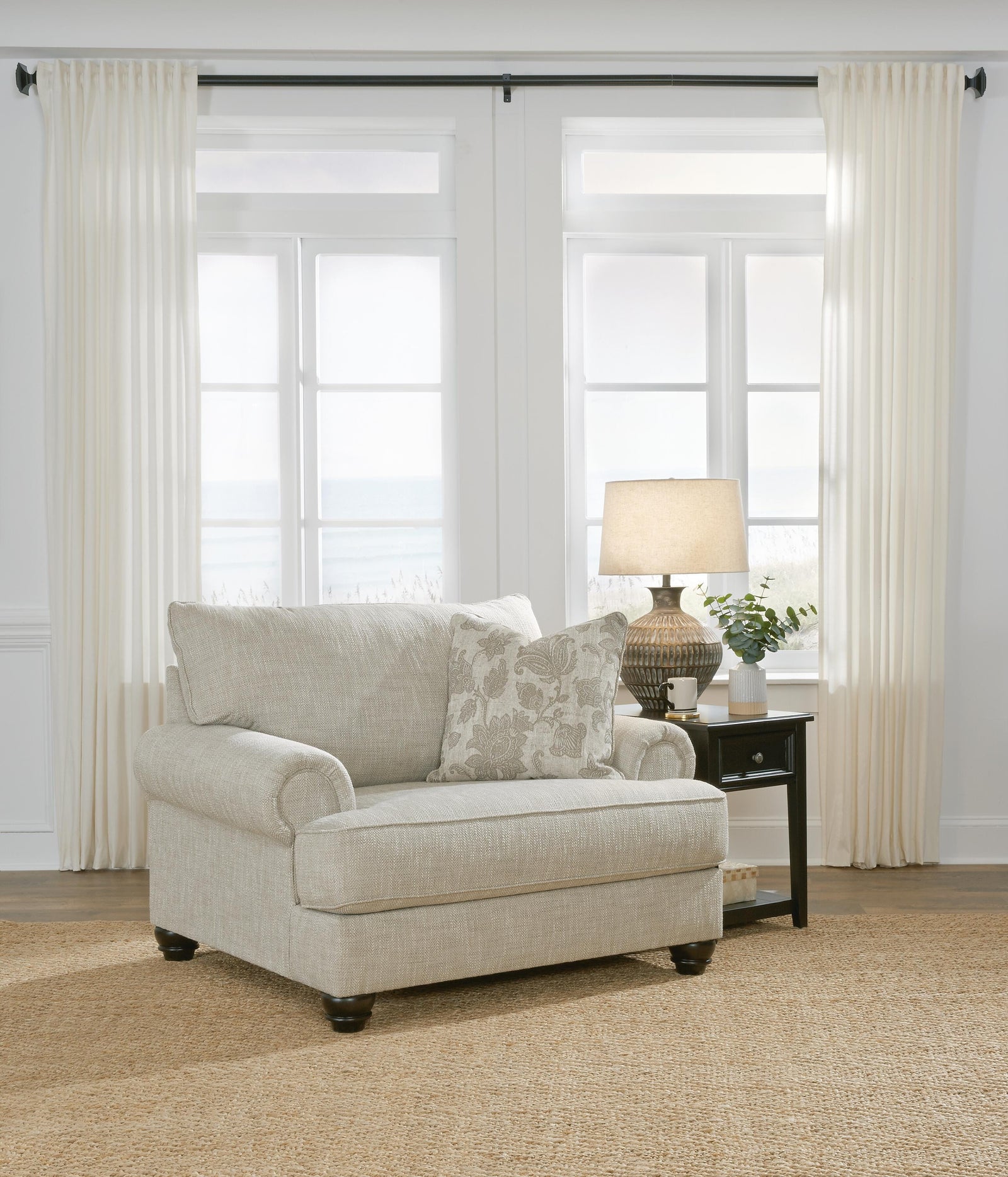 Asanti Oversized Chair - Pearl Silver (2)