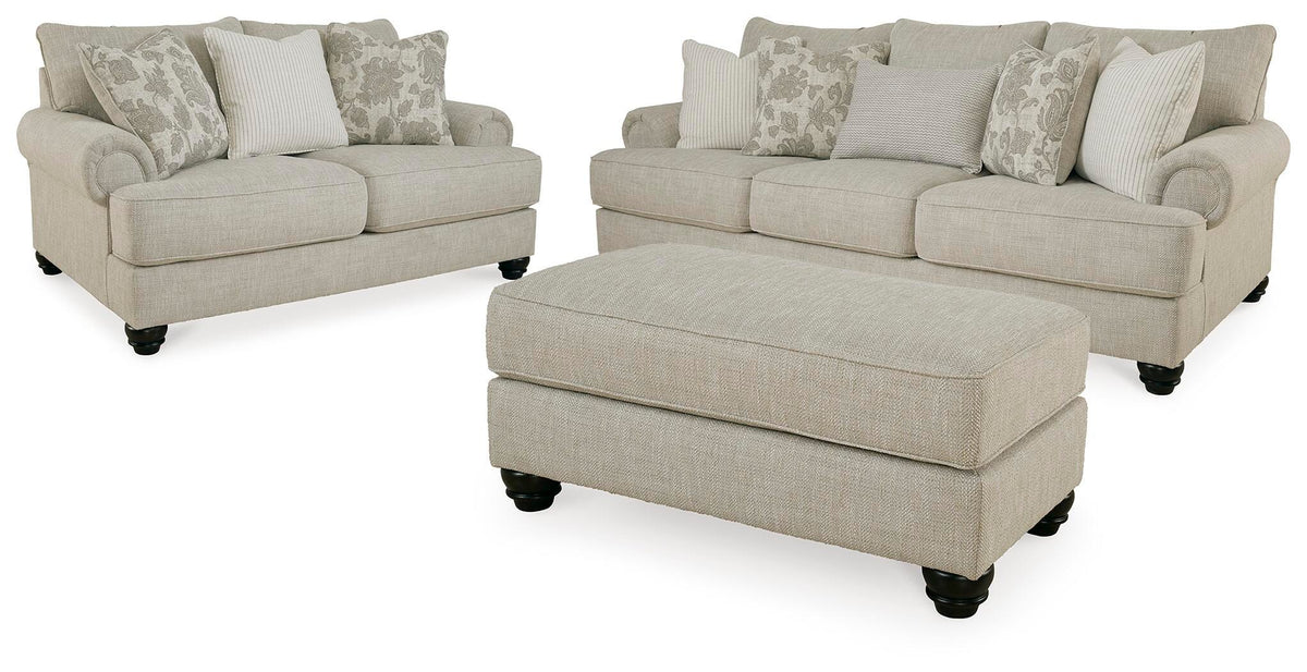 Asanti Sofa, Loveseat and Ottoman - Fog (1)