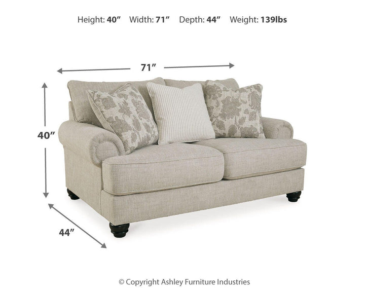 Asanti Loveseat - Pearl Silver (7)
