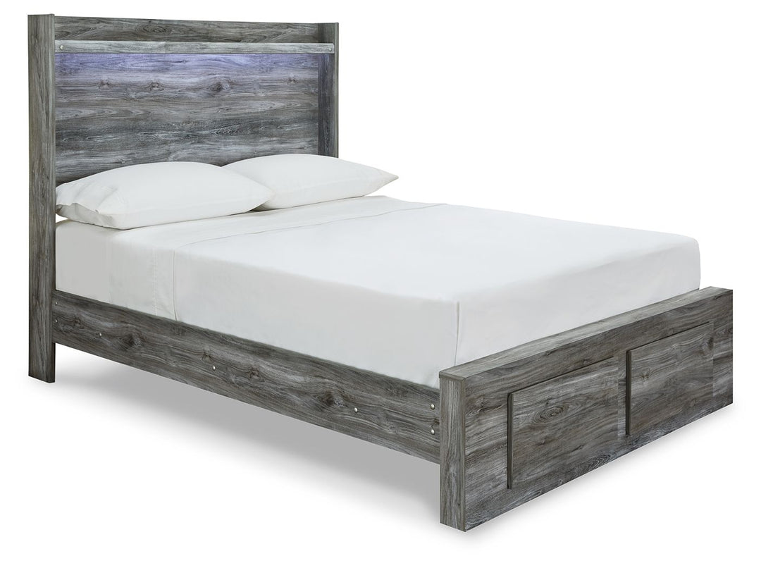 Baystorm - Full Panel Bed With 2 Storage Drawers - Gray by Ashley Furniture product image