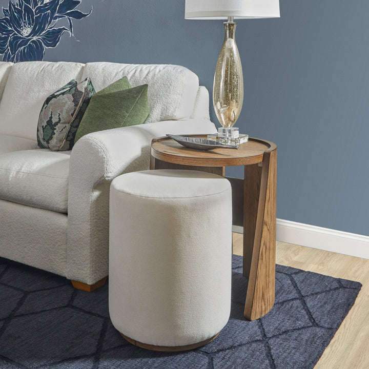Lyra Fabric Pouf Ottoman