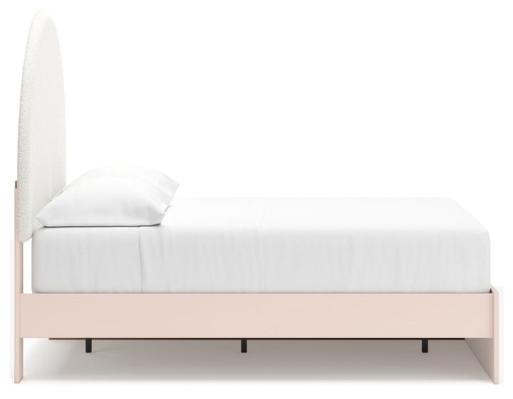 Wistenpine - Full Upholstered Panel Bed With Side Storage - Blush by Ashley Furniture product image