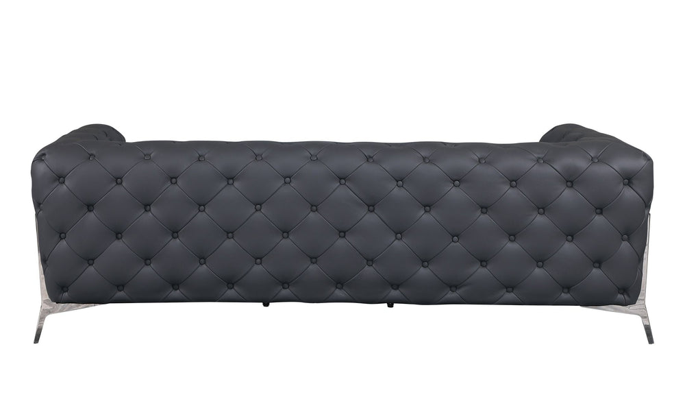 DivanItalia 970 Italian Leather Dark Gray Sofa - alternate view 3