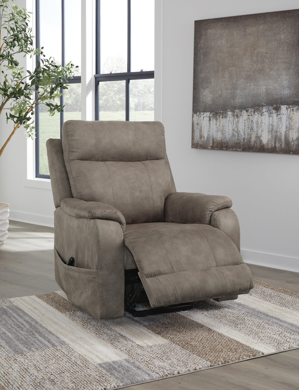Crestmeade Power Lift Recliner - Dark Gray (9)