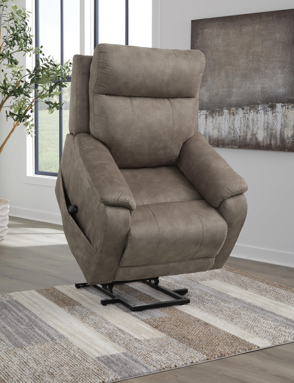 Crestmeade Power Lift Recliner - Dark Gray (10)