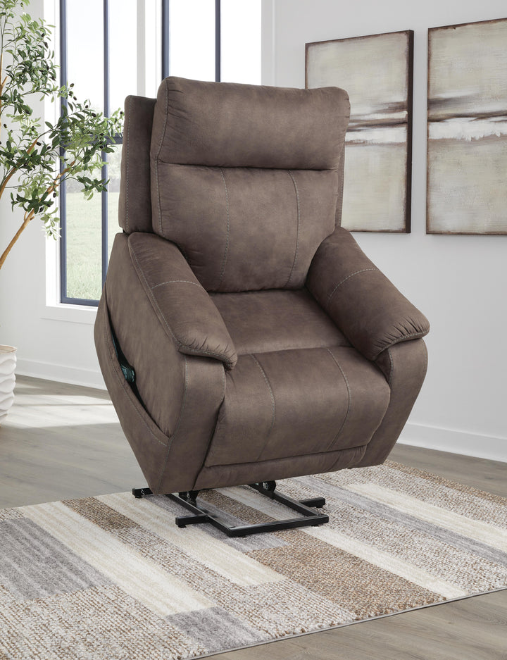 Crestmeade Power Lift Recliner - Dark Brown (10)