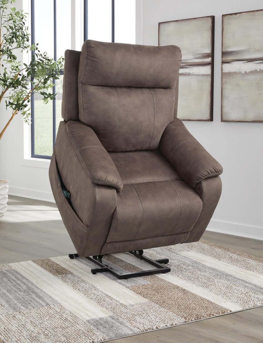 Crestmeade Power Lift Recliner - Dark Brown (10)
