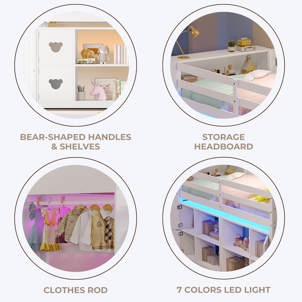 solid-low-twin-loft-bed-with-storage-cabinets-staircase-drawers-led-lights-white