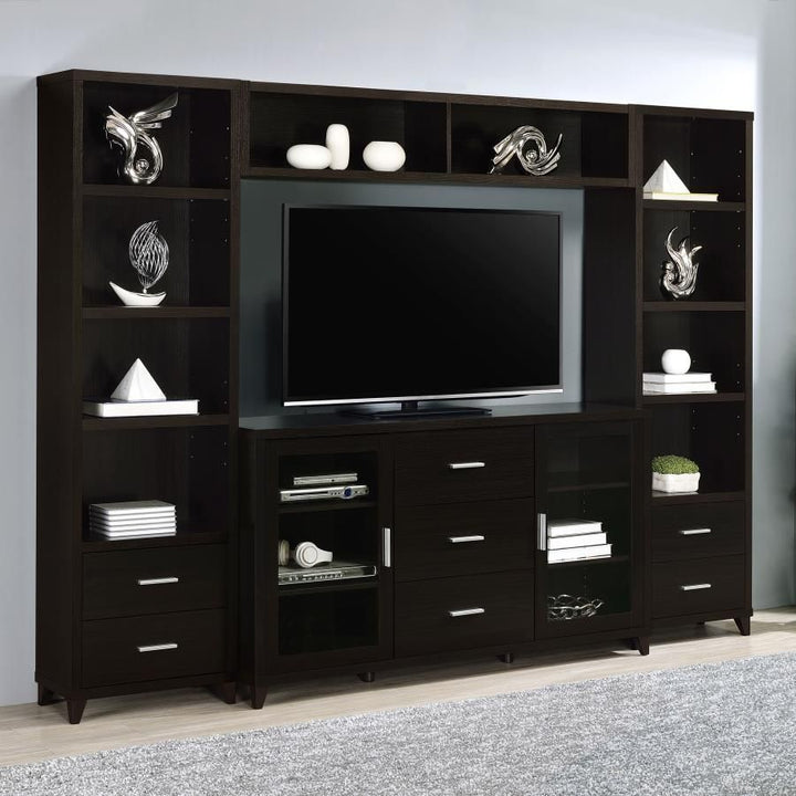 Coaster Furniture Lewes - 4 Piece TV Entertainment Center - Cappuccino