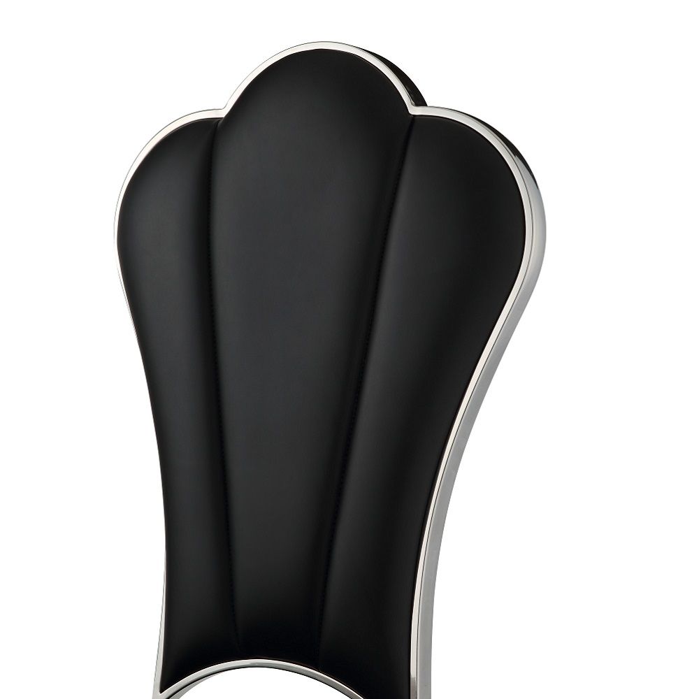 Cyrene - 43" Side Chair Set of 2) - Black Synthetic Leather