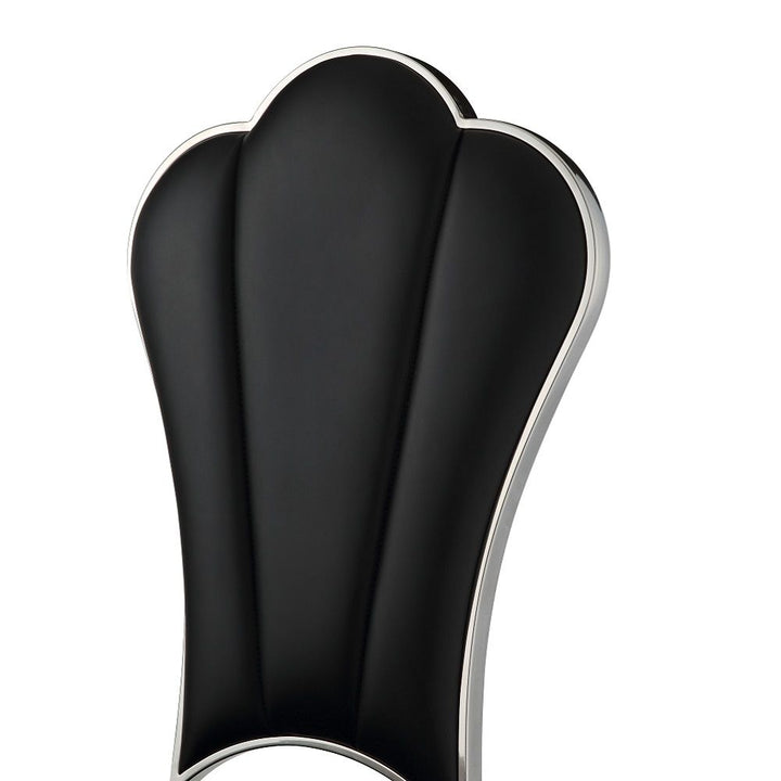 Cyrene - 43" Side Chair Set of 2) - Black Synthetic Leather