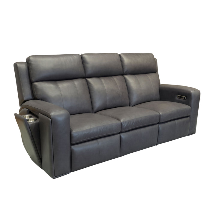 Flexsteel 1596-62PH-70502 Wyatt  Power Reclining Sofa With Power Headrests & Lumbar  Dark Gray