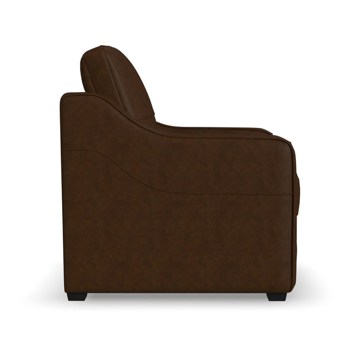 Hudson Leather Chair in Woodland