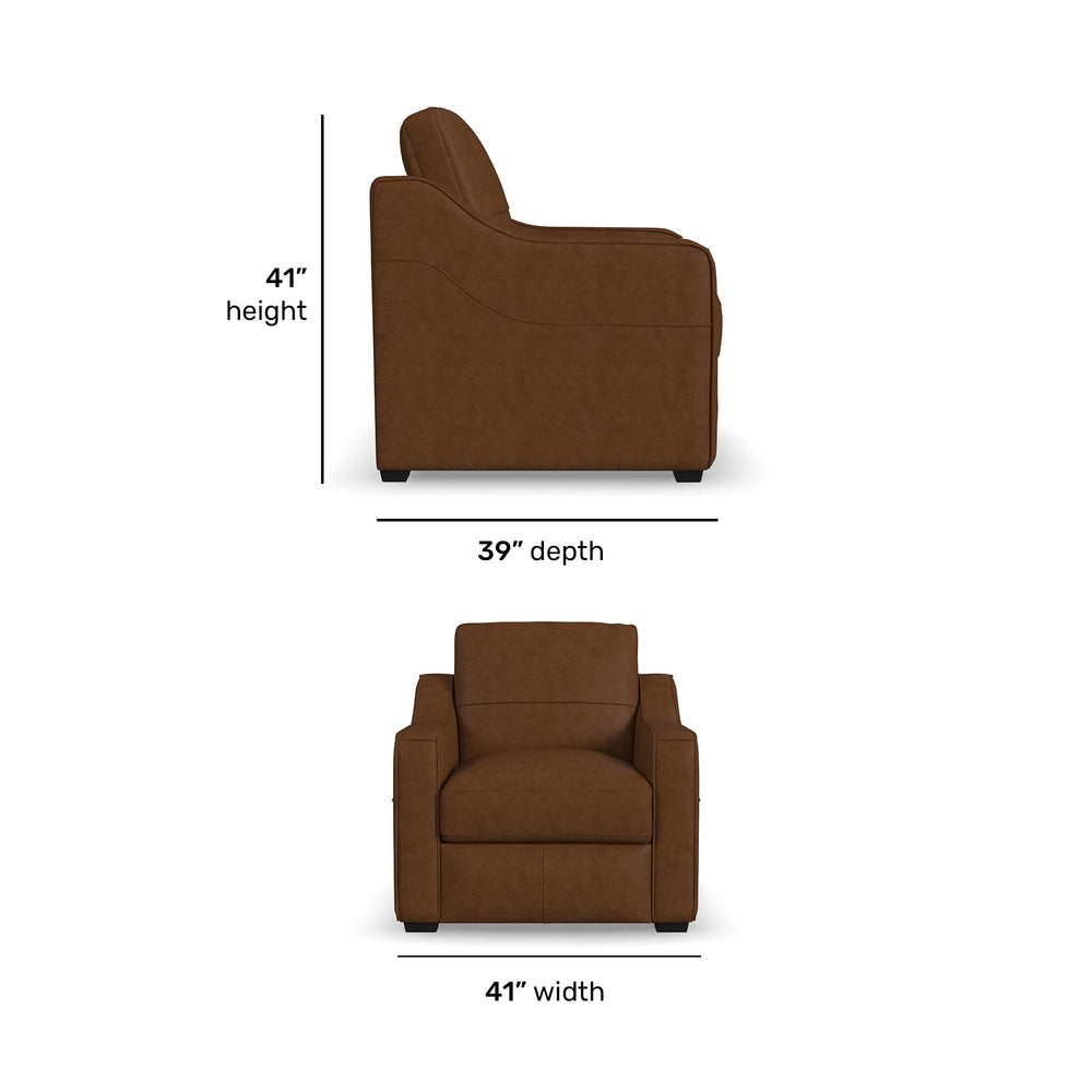 Hudson Leather Chair in Autumn