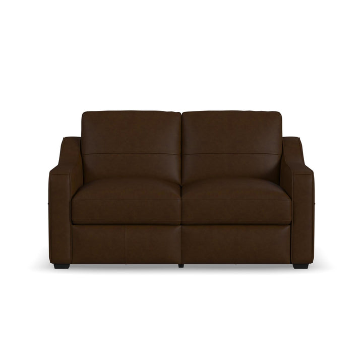 Hudson Leather Loveseat in Woodland