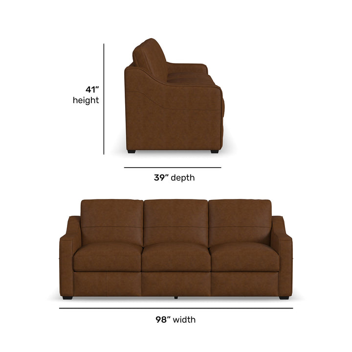 Hudson Leather Sofa in Autumn