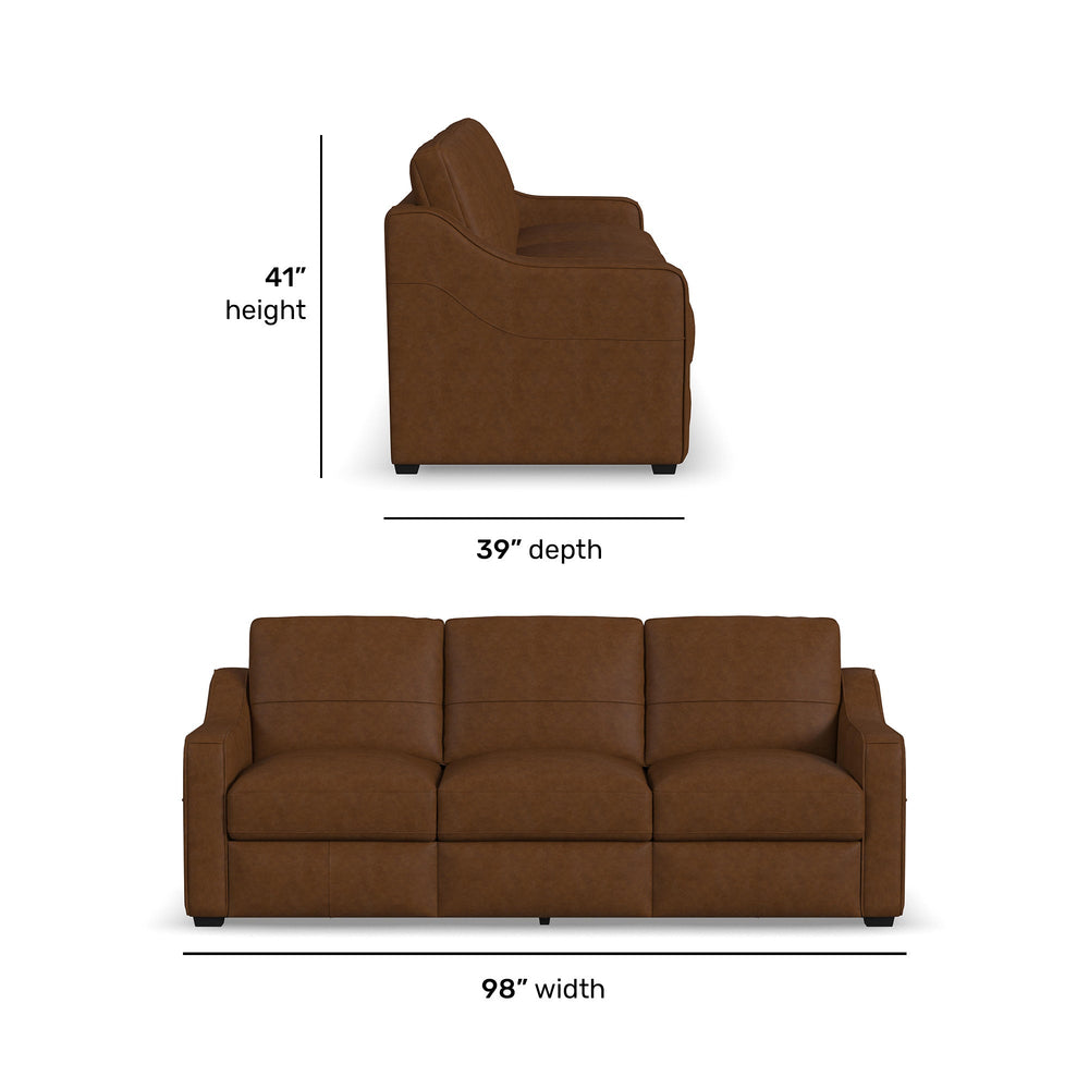 Hudson Leather Sofa in Autumn